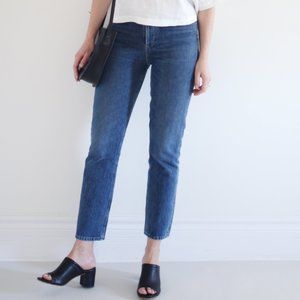 Agolde Riley Crop in Air Blue